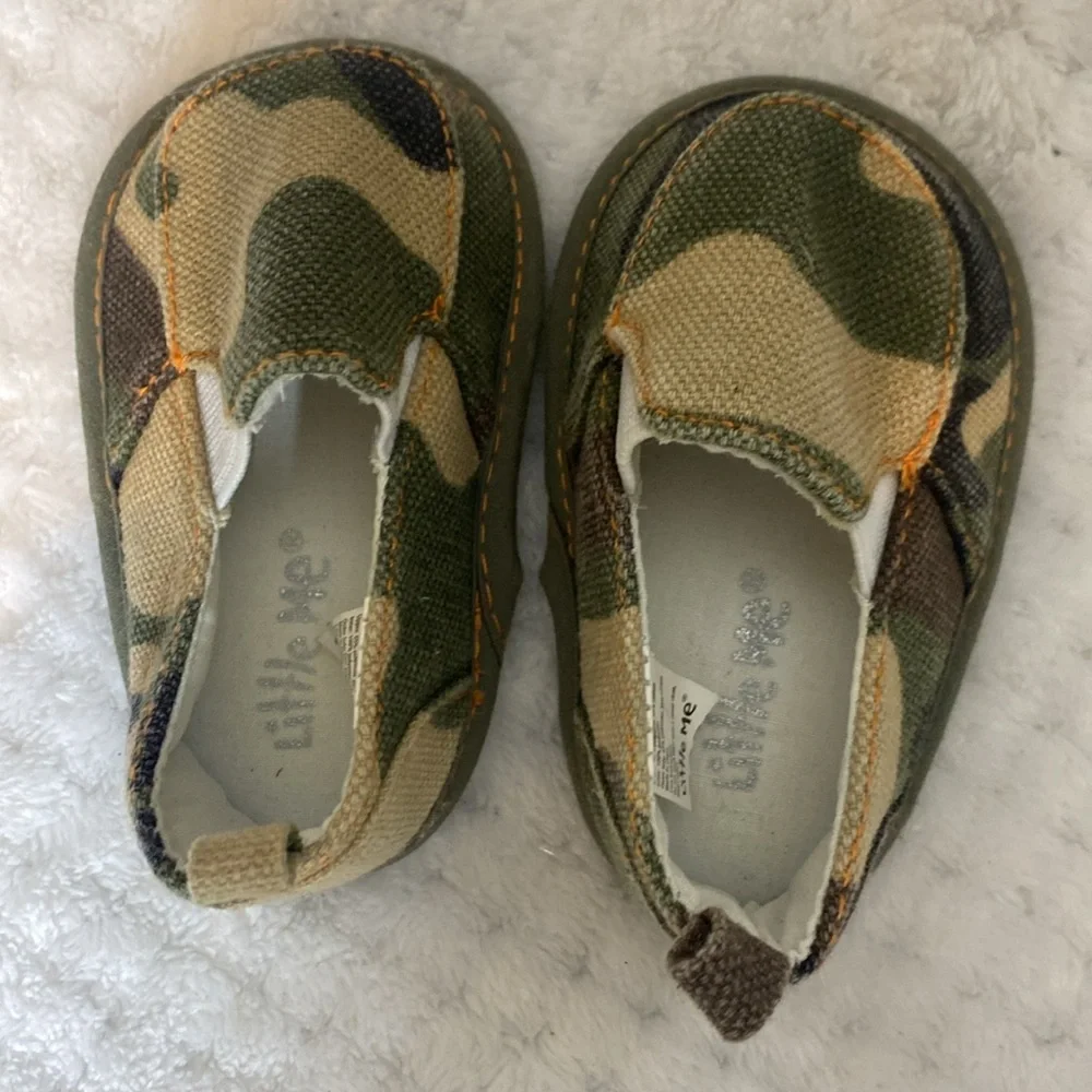 Little me camouflage baby shoes